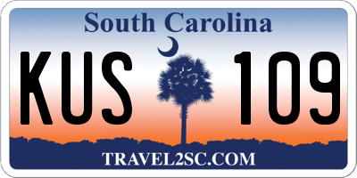 SC license plate KUS109