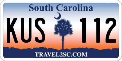 SC license plate KUS112
