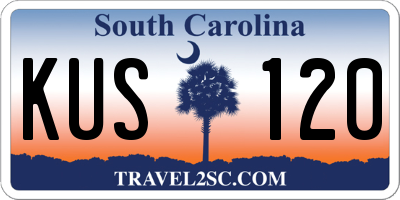 SC license plate KUS120