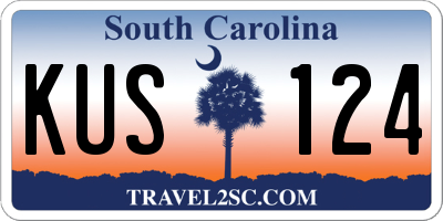 SC license plate KUS124