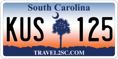 SC license plate KUS125