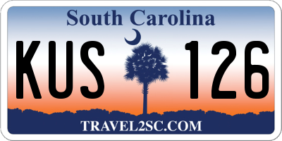 SC license plate KUS126