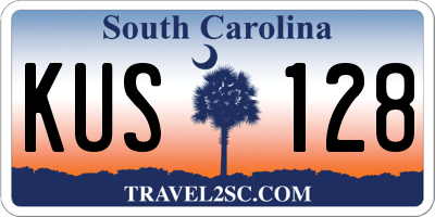 SC license plate KUS128
