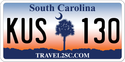 SC license plate KUS130