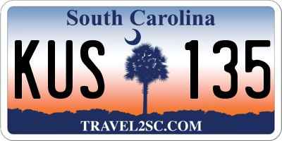 SC license plate KUS135