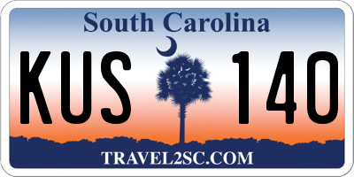 SC license plate KUS140