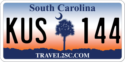 SC license plate KUS144