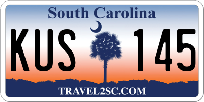 SC license plate KUS145