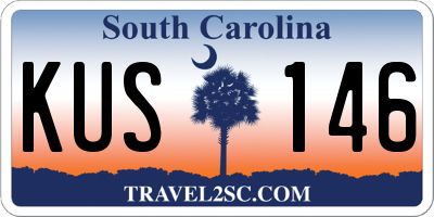 SC license plate KUS146