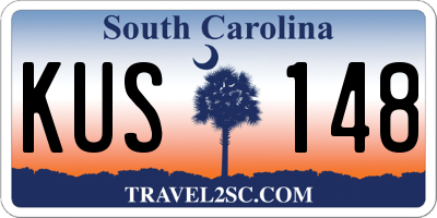 SC license plate KUS148