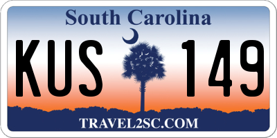 SC license plate KUS149
