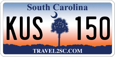 SC license plate KUS150