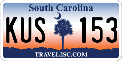 SC license plate KUS153