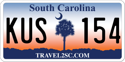 SC license plate KUS154