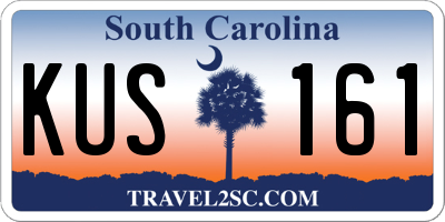 SC license plate KUS161