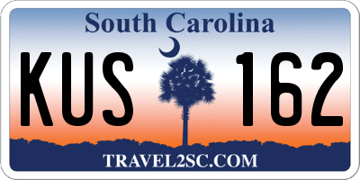 SC license plate KUS162