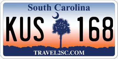 SC license plate KUS168