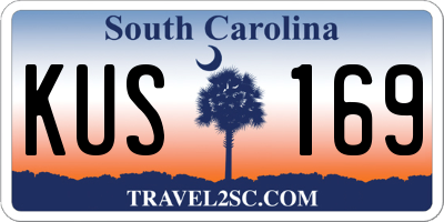 SC license plate KUS169