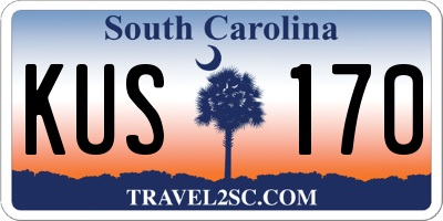 SC license plate KUS170