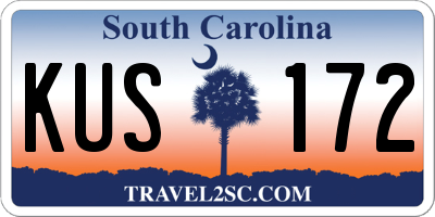 SC license plate KUS172