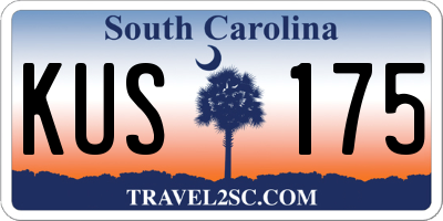 SC license plate KUS175