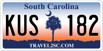 SC license plate KUS182