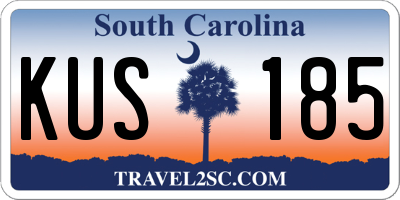 SC license plate KUS185