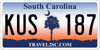 SC license plate KUS187