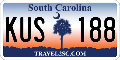 SC license plate KUS188