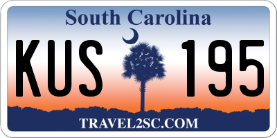 SC license plate KUS195