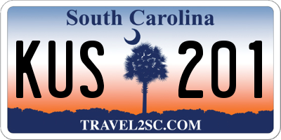 SC license plate KUS201
