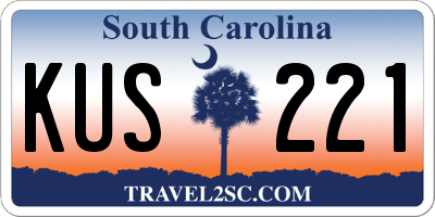 SC license plate KUS221