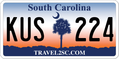 SC license plate KUS224