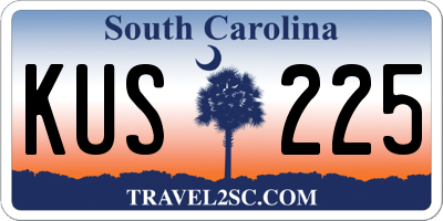 SC license plate KUS225