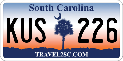 SC license plate KUS226