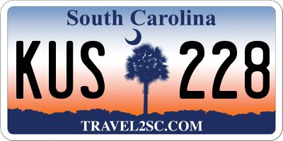 SC license plate KUS228