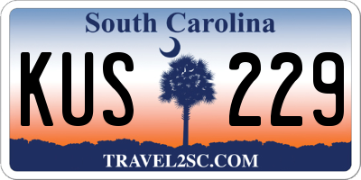 SC license plate KUS229