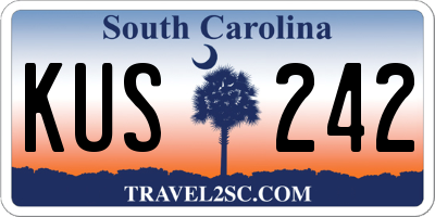 SC license plate KUS242