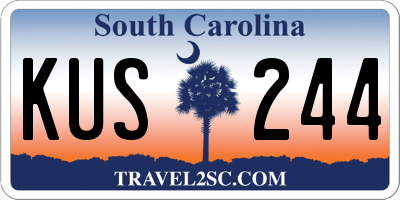 SC license plate KUS244