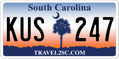 SC license plate KUS247