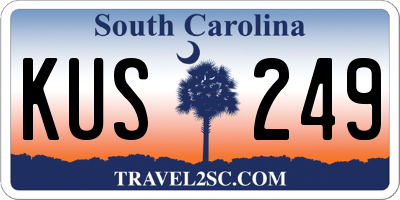 SC license plate KUS249
