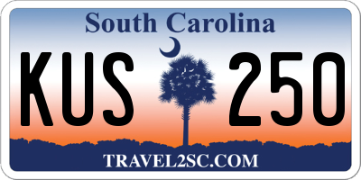 SC license plate KUS250