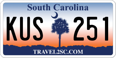 SC license plate KUS251