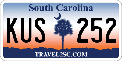 SC license plate KUS252