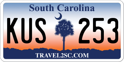 SC license plate KUS253