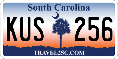 SC license plate KUS256