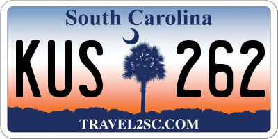 SC license plate KUS262