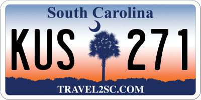 SC license plate KUS271
