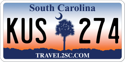 SC license plate KUS274