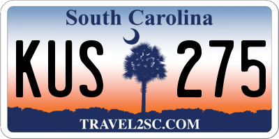 SC license plate KUS275